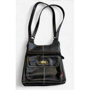 Mudd Women's Crossbody Bag 4628M Black White PVC Vinyl Casual